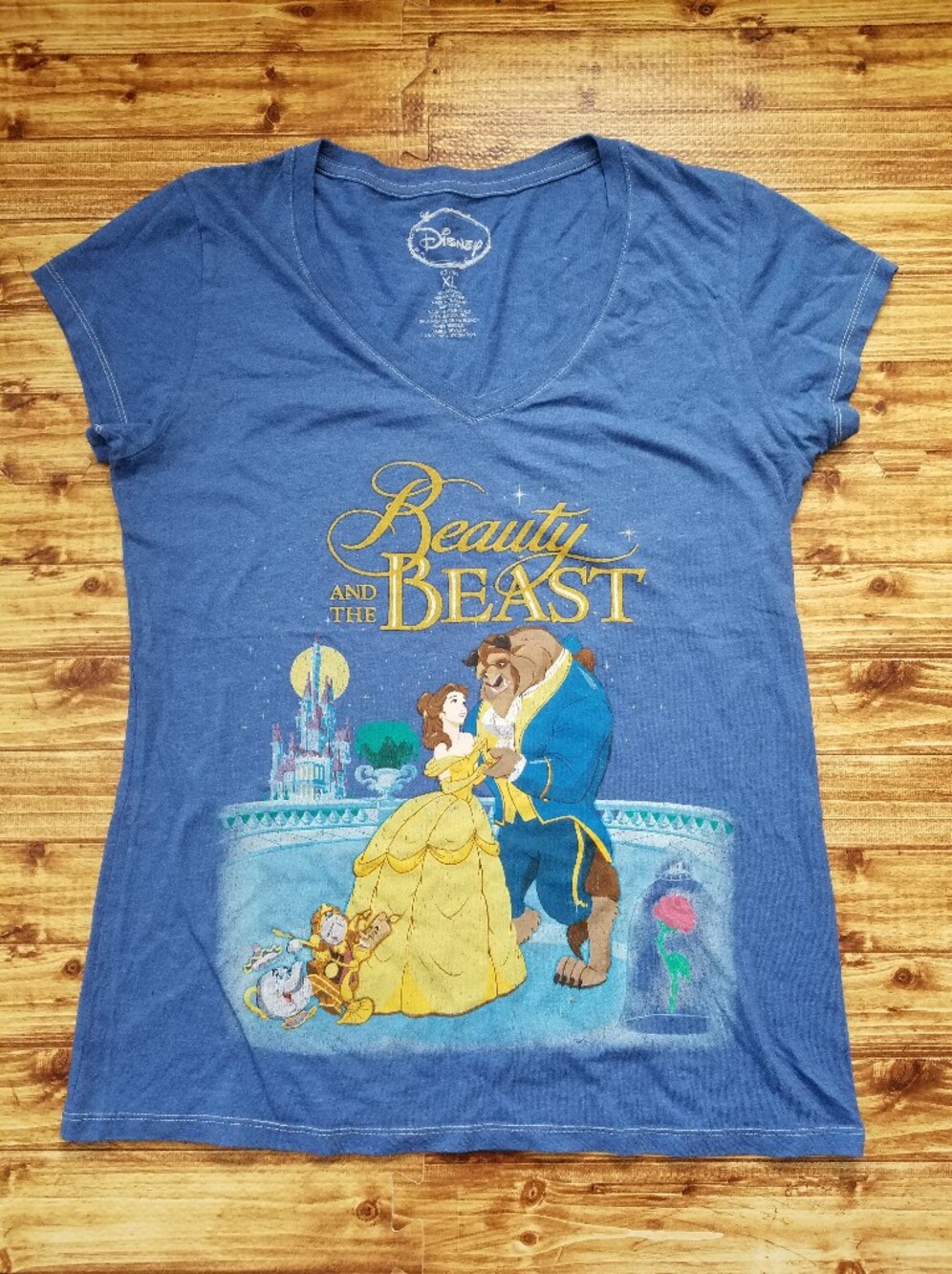 Beauty and the Beast Girls' Blue Graphic Tee